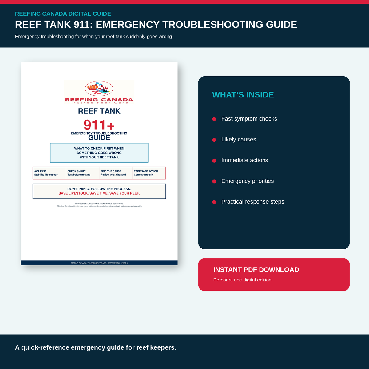 Reef Tank 911 + Emergency Troubleshooting Guide | Digital PDF