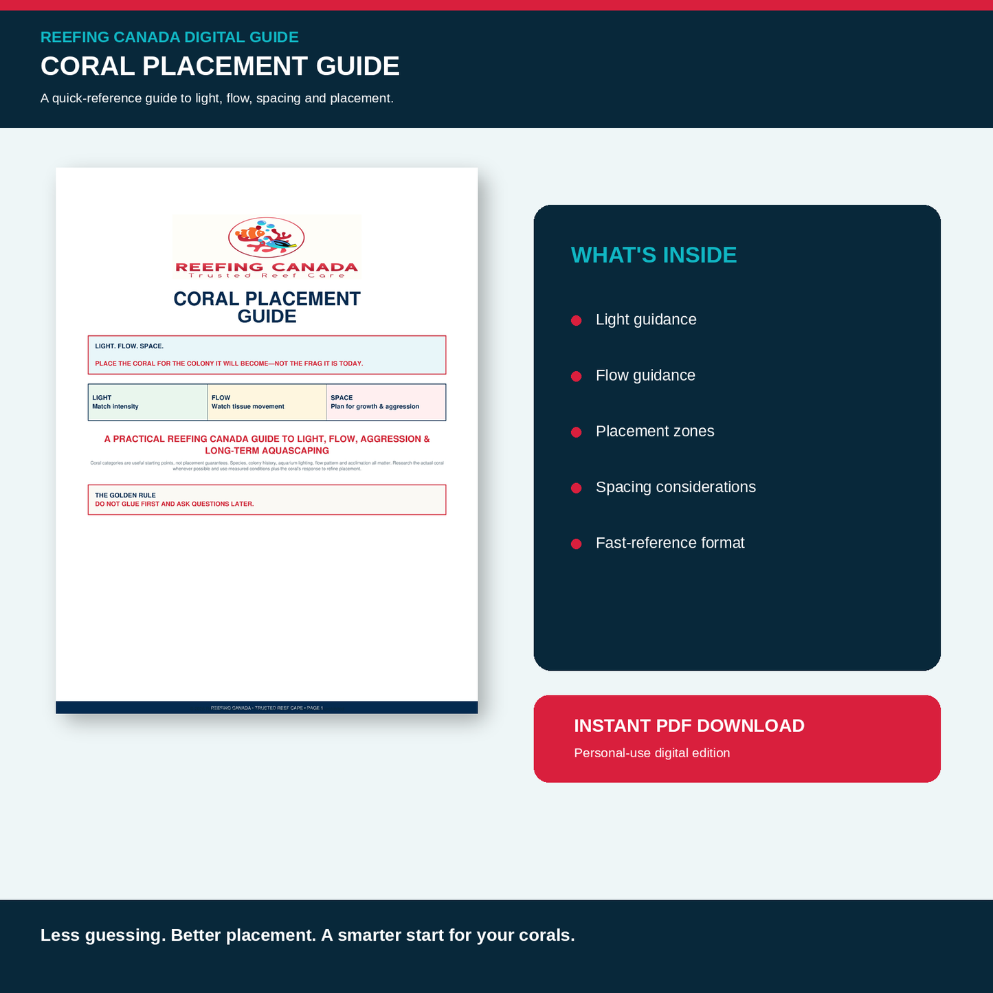 Reef Tank Coral Placement Guide | Digital PDF