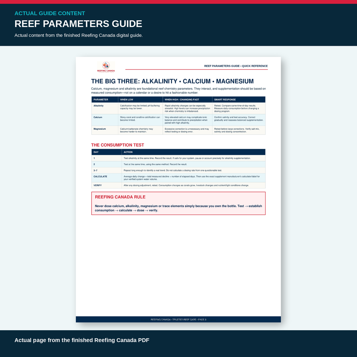 Reef Tank Parameters Guide | Digital PDF