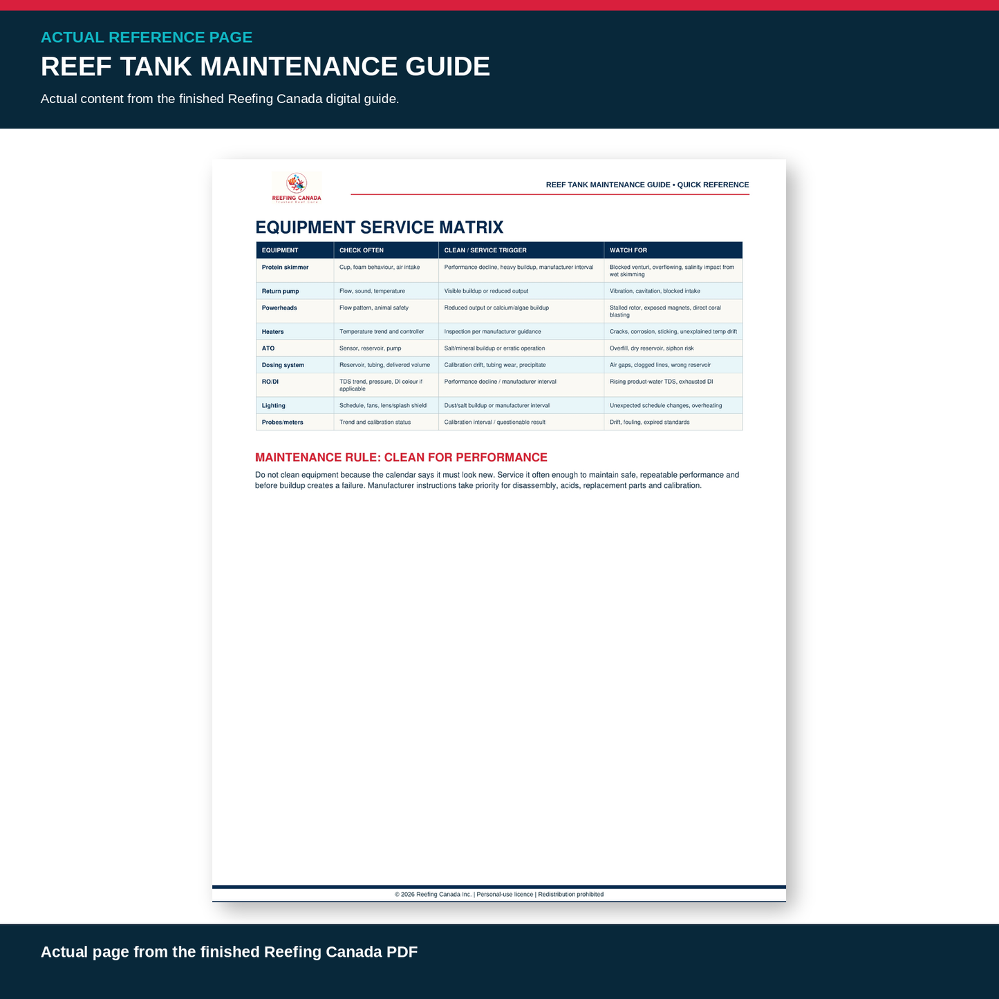Reef Tank Maintenance Guide | Digital PDF