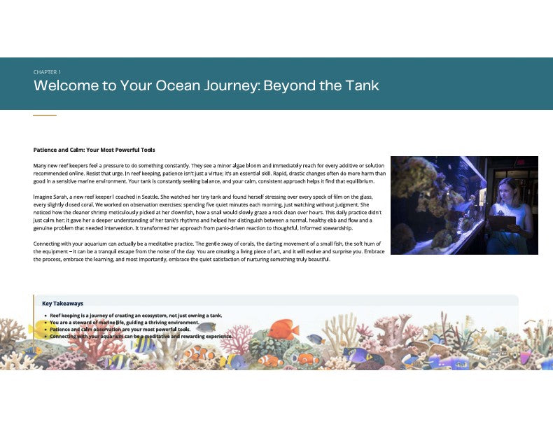 The Calm Reef Starter Kit - Your 30-Day Path to a Thriving Saltwater Aquarium | Digital PDF