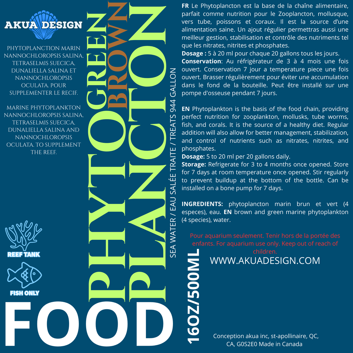 Green-Brown Phytoplancton - FOOD